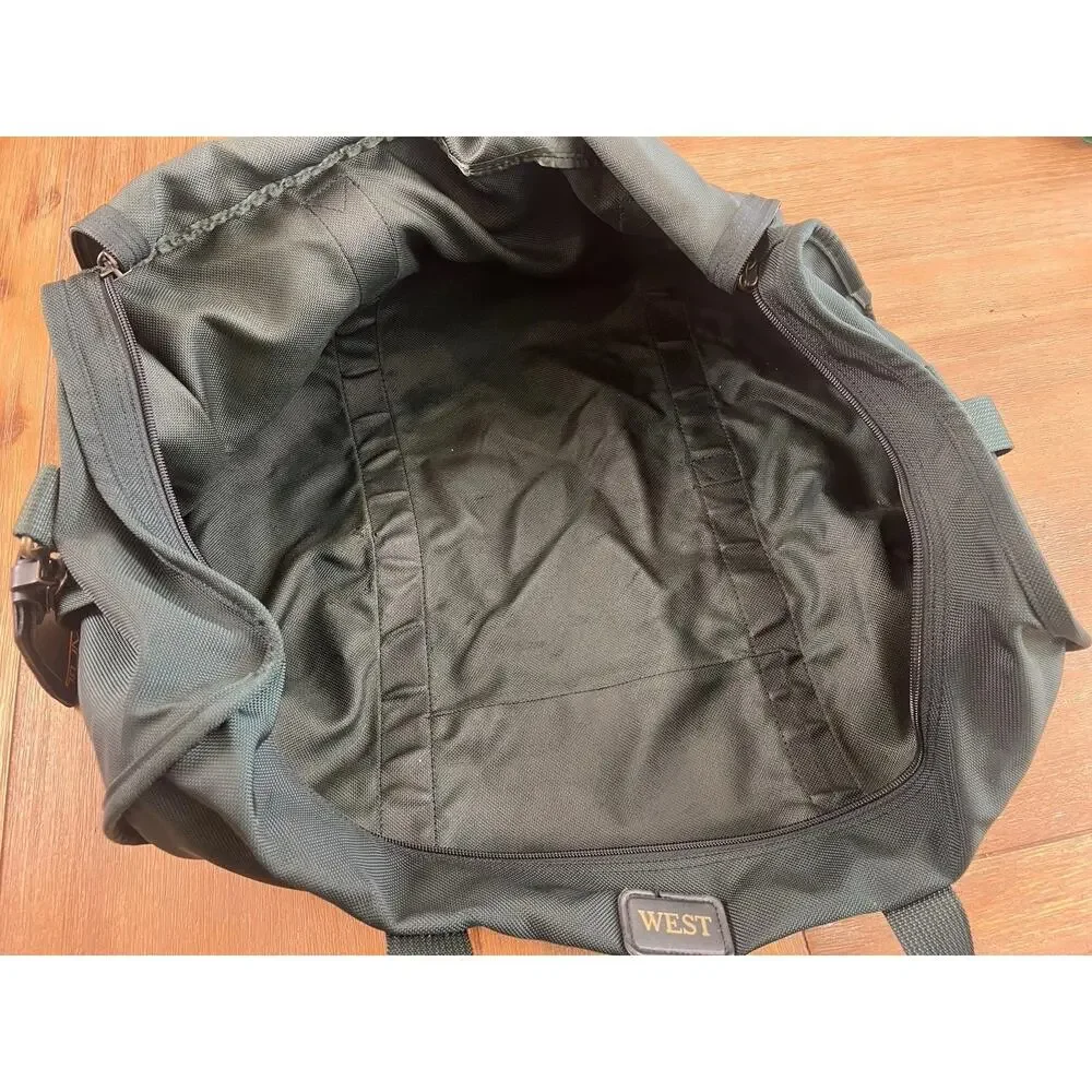 TUMI West Green Ballistic Nylon Large Duffel Travel Gym Weekender Carry On Bag